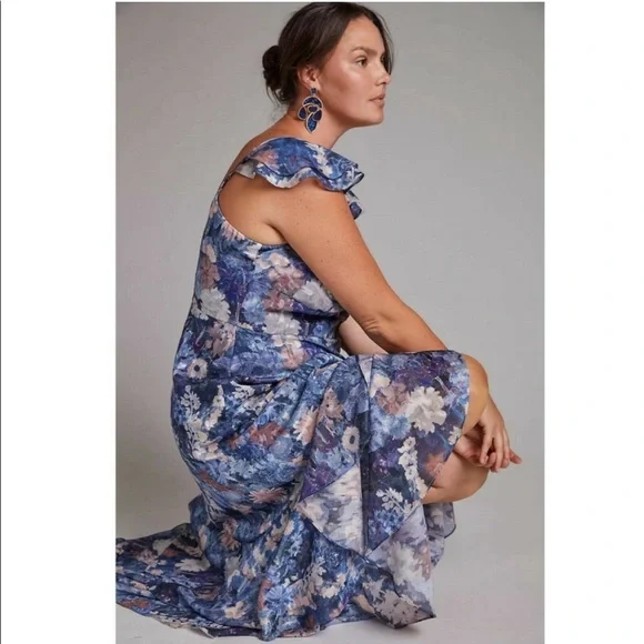 NWT Hutch Anthropologie Floral Plus Maxi Dress - Picture 2 of 4